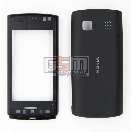Корпус для Nokia 500, черный, копия ААА, передняя и задняя панель