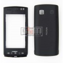 Корпус для Nokia 500, черный, China quality ААА, передняя и задняя панель