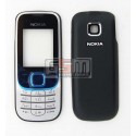 Корпус для Nokia 2330c, China quality AAA, серебристый