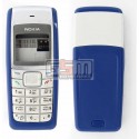 Корпус для Nokia 1110, 1110i, 1112, China quality AAA, синій, з клавіатурою
