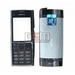 Корпус для Nokia X2-00, High quality, чорний, з клавіатурою