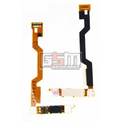 Шлейф для Sony Ericsson W910, камеры, динамика, с компонентами Шлейф для Sony Ericsson W910, камеры, динамика, с компонентами