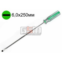 Отвертка шлицевая Pro'sKit 89117A, SL 6 мм, 250 мм