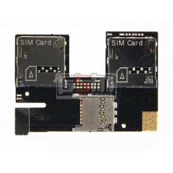 Коннектор SIM-карты для HTC Desire 500 Dual Sim , коннектор карты памяти, со шлейфом, на две SIM-карты Коннектор SIM-карты для HTC Desire 500 Dual Sim , коннектор карты памяти, со шлейфом, на две SIM-карты