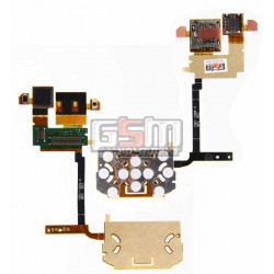Шлейф для Sony Ericsson W760, камеры, дисплея, с компонентами, с верхним клавиатурным модулем Шлейф для Sony Ericsson W760, камеры, дисплея, с компонентами, с верхним клавиатурным модулем