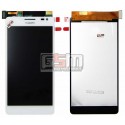 Дисплей для телефону Huawei Ascend D2, білий, із сенсорним екраном (дисплейний модуль)