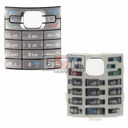Клавиатура для Nokia E50, серебристая, английская