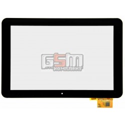 Тачскрин (сенсорный экран, сенсор) для китайского планшета 10.1, 10 pin, для 3Q Qoo! Q-pad LC1016C, с маркировкой 300-L4096G-A00, размер 257*170 мм, черный