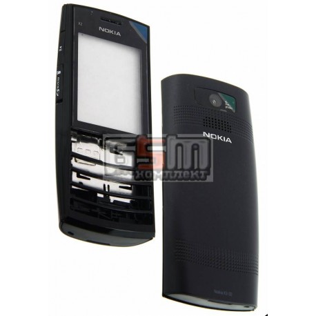 Корпус для Nokia X2-02, черный, high-copy