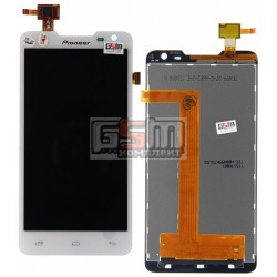 Дисплей для Pioneer S90W; Prestigio MultiPhone 5044 Duo, белый, с сенсорным экраном (дисплейный модуль)