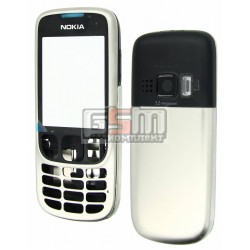 Корпус для Nokia 6303, 6303i, High quality, сріблястий