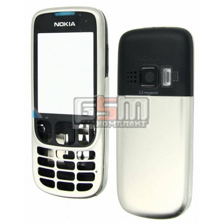 Корпус для Nokia 6303, 6303i, серебристый, high-copy