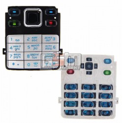 Клавиатура для Nokia 6300, серебристая, русская