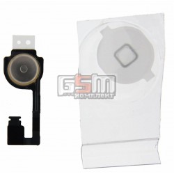 Шлейф для Apple iPhone 4, белый, кнопки меню, полный комплект Шлейф для Apple iPhone 4, белый, кнопки меню, полный комплект