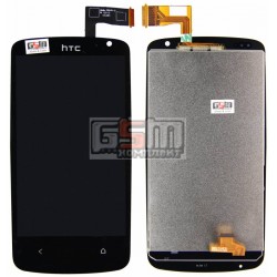 Дисплей для HTC Desire 500, чорний, з сенсорним екраном (дисплейний модуль)