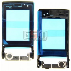 Стекло корпуса для Nokia N76, черное, внутреннее