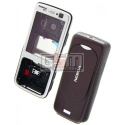 Корпус для Nokia N73, серебристый, China quality ААА