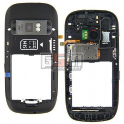 Задняя панель корпуса для Nokia C7-00, Оригинал, черная, полная, с боковыми кнопками