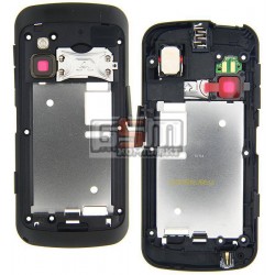 Задняя панель корпуса для Nokia C6-00, Оригинал, черная, полная, с боковыми кнопками