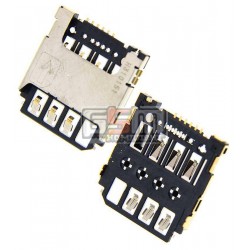 Коннектор SIM-карты для Samsung I9190 Galaxy S4 mini, I9195 Galaxy S4 mini, S5280, S5282, S5310, S5312 Galaxy Pocket Neo, S7262 