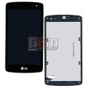 Дисплей для LG D290 L Fino, D295 L Fino Dual, чорний, з передньою панеллю, з сенсорним екраном (дисплейний модуль),original (PRC)