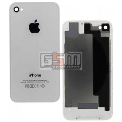 Задняя панель корпуса для Apple iPhone 4S, белая, high copy, с компонентами Задняя панель корпуса для Apple iPhone 4S, белая, high copy, с компонентами