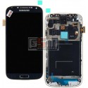 Дисплей для Samsung I9505 Galaxy S4, синій, з передньою панеллю, з тачскріном, оригінал (переклеєне скло)