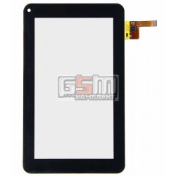 Тачскрин (сенсорный экран, сенсор) для китайского планшета 7, 12 pin, с маркировкой SG5408A-FPC-V0, 5408-FPC-V0, для ViewSonic ViewPad 70D, размер 186*111 мм, черный