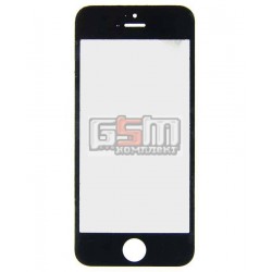 Стекло корпуса для Apple iPhone 5, iPhone 5C, iPhone 5S, iPhone SE, черное Стекло корпуса для Apple iPhone 5, iPhone 5C, iPhone 5S, iPhone SE, черное