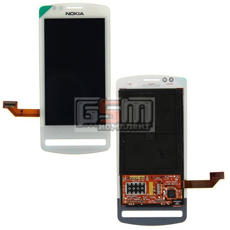 Дисплей для Nokia 700, копия, белый, с тачскрином
