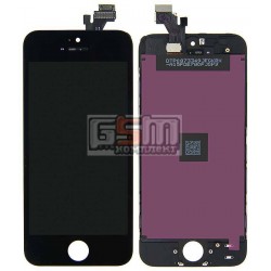 Дисплей для iPhone 5, черный, high-copy, с сенсорным экраном (дисплейный модуль), с рамкой Дисплей для iPhone 5, черный, high-copy, с сенсорным экраном (дисплейный модуль), с рамкой