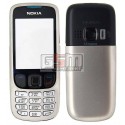 Корпус для Nokia 6303, 6303i, сріблястий, China quality ААА, з клавіатурою