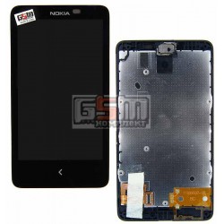 Дисплей для Nokia X Dual Sim, черный, с сенсорным экраном (дисплейный модуль), передняя панель с разборки Дисплей для Nokia X Dual Sim, черный, с сенсорным экраном (дисплейный модуль), передняя панель с разборки