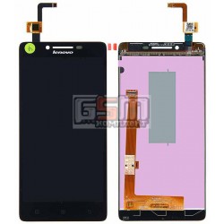 Дисплей для Lenovo A6000, K3 (K30-T), K3 (K30-W), черный, с сенсорным экраном (дисплейный модуль)