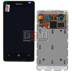 Дисплей для Nokia 800 Lumia, черный, с сенсорным экраном (дисплейный модуль), с рамкой Дисплей для Nokia 800 Lumia, черный, с сенсорным экраном (дисплейный модуль), с рамкой