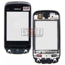 Тачскрин для Nokia C2-02, C2-03, C2-06, C2-07, C2-08, черный, копия, с передней панелью Тачскрин для Nokia C2-02, C2-03, C2-06, C2-07, C2-08, черный, копия, с передней панелью