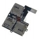 Коннектор SIM-карты для HTC Desire 600 Dual sim, коннектор карты памяти, со шлейфом, на две SIM-карты