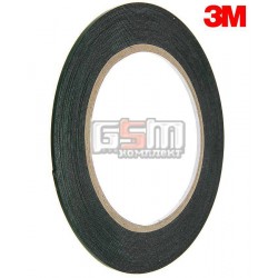 Двухсторонний скотч на вспененной основе, ширина 2мм, длина 10м, толщина 1 мм, черный