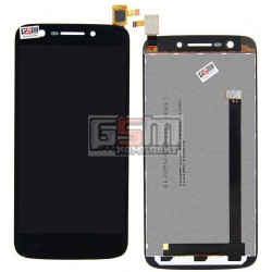 Дисплей для Prestigio MultiPhone 5508 Duo, черный, с сенсорным экраном (дисплейный модуль), #BLB-S90556-DI050FH-1/FPC-S80212-1 V