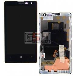 Дисплей для Nokia 1020 Lumia, черный, с сенсорным экраном (дисплейный модуль), с рамкой Дисплей для Nokia 1020 Lumia, черный, с сенсорным экраном (дисплейный модуль), с рамкой