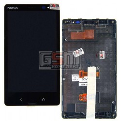Дисплей для Nokia X2 Dual Sim, черный, с сенсорным экраном (дисплейный модуль), с рамкой Дисплей для Nokia X2 Dual Sim, черный, с сенсорным экраном (дисплейный модуль), с рамкой