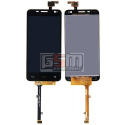 Дисплей для Alcatel One Touch 6012 Idol Mini Sate, черный, с сенсорным экраном (дисплейный модуль)