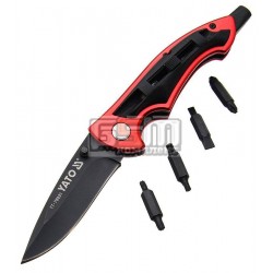Нож YATO YT-76031 складной с битами 125мм