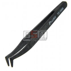 Пинцет монтажный Pro'sKit TZ-100B, изогнутый, карбоновый, 120 мм Пинцет монтажный Pro'sKit TZ-100B, изогнутый, карбоновый, 120 мм