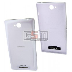 Задняя панель корпуса для Sony C2305 S39h Xperia C, белая Задняя панель корпуса для Sony C2305 S39h Xperia C, белая
