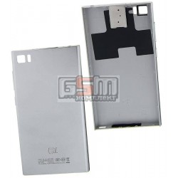 Задняя крышка батареи для Xiaomi Mi3, серебристая