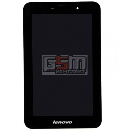 Дисплей для планшета Lenovo IdeaTab A3000, черный, с сенсорным экраном (дисплейный модуль), с рамкой