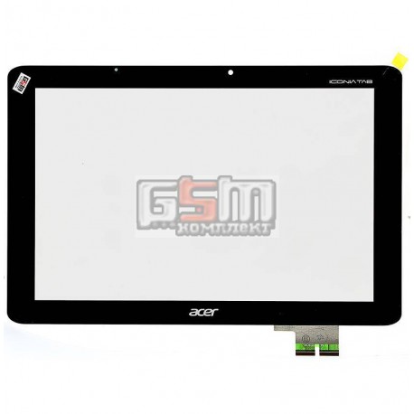 Тачскрин для планшета Acer Iconia Tab A510, Iconia Tab A511, Iconia Tab A700, Iconia Tab A701, черный, #69.10I20.T02/69.10I20.F0