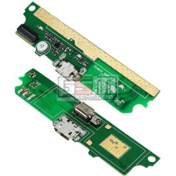 Шлейф для Lenovo A516, коннектора зарядки, с компонентами, (плата зарядки)