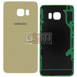 Задняя панель корпуса для Samsung G928 Galaxy S6 EDGE+, золотистая, high copy